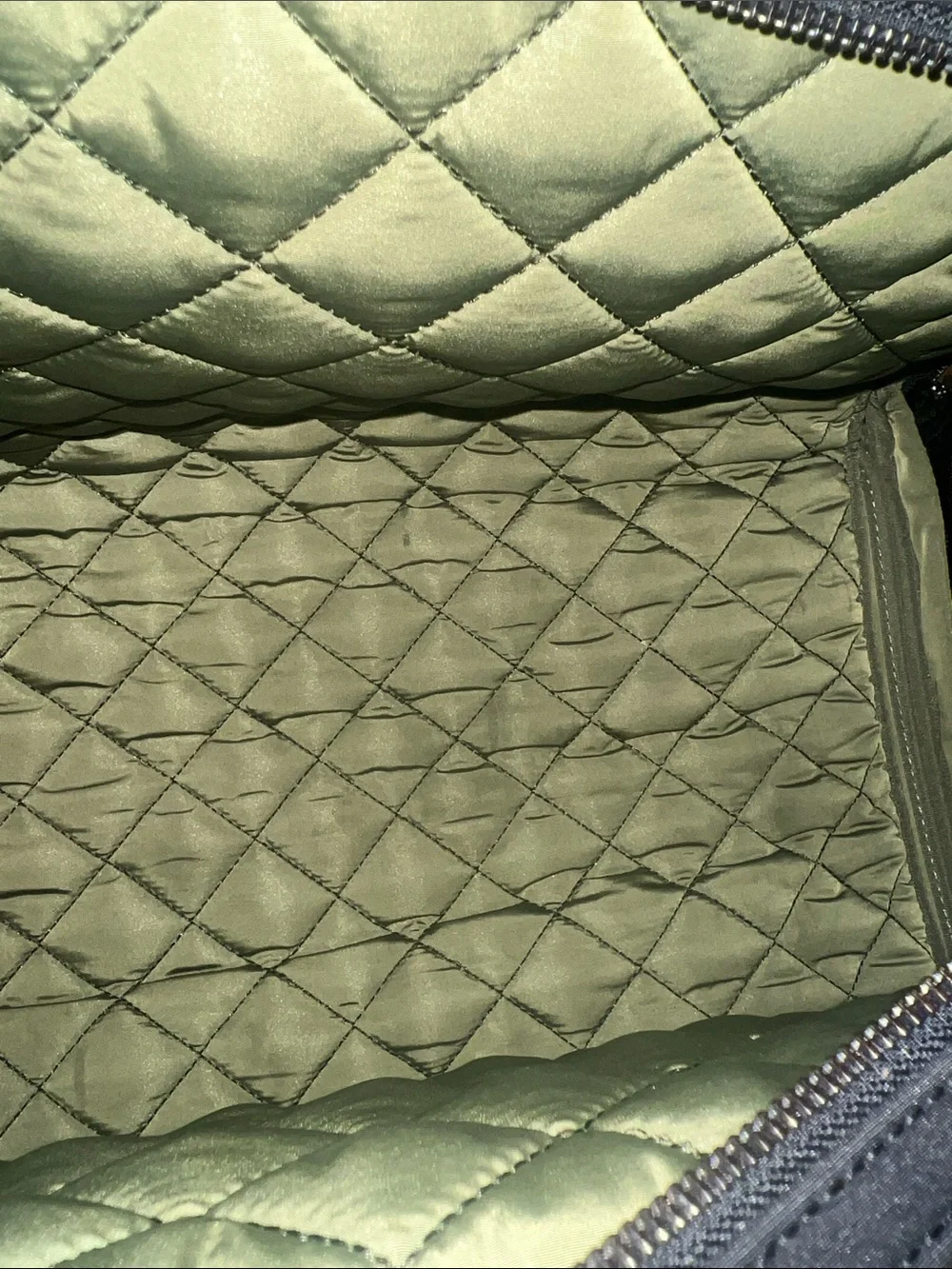 Maxbone Quilted Olive Green pet carrier with Branded Strap